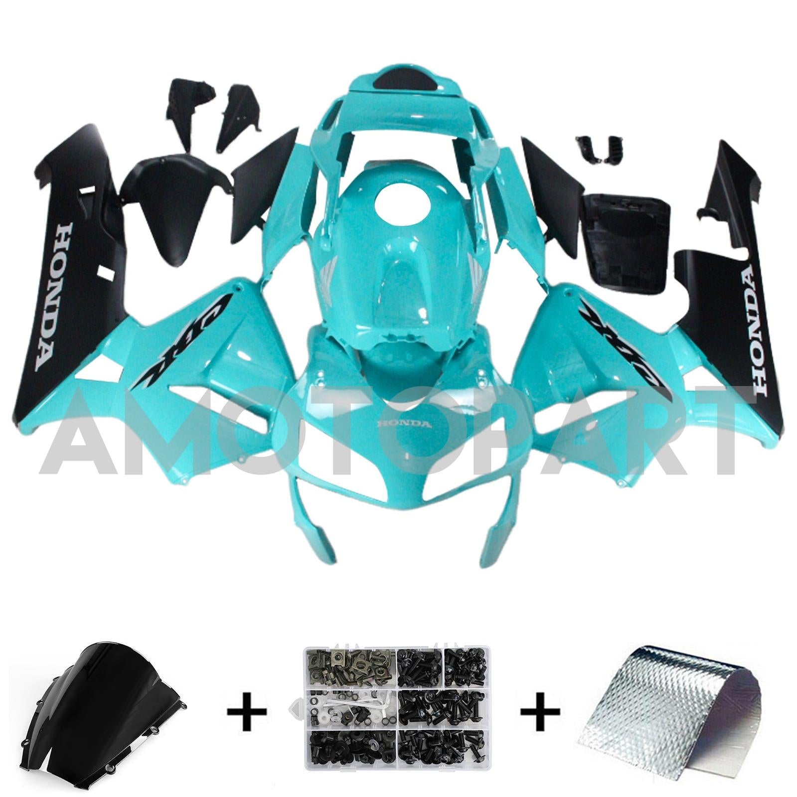 Amotopart 2003-2004 Honda CBR600RR Blue&Black Fairing Kit