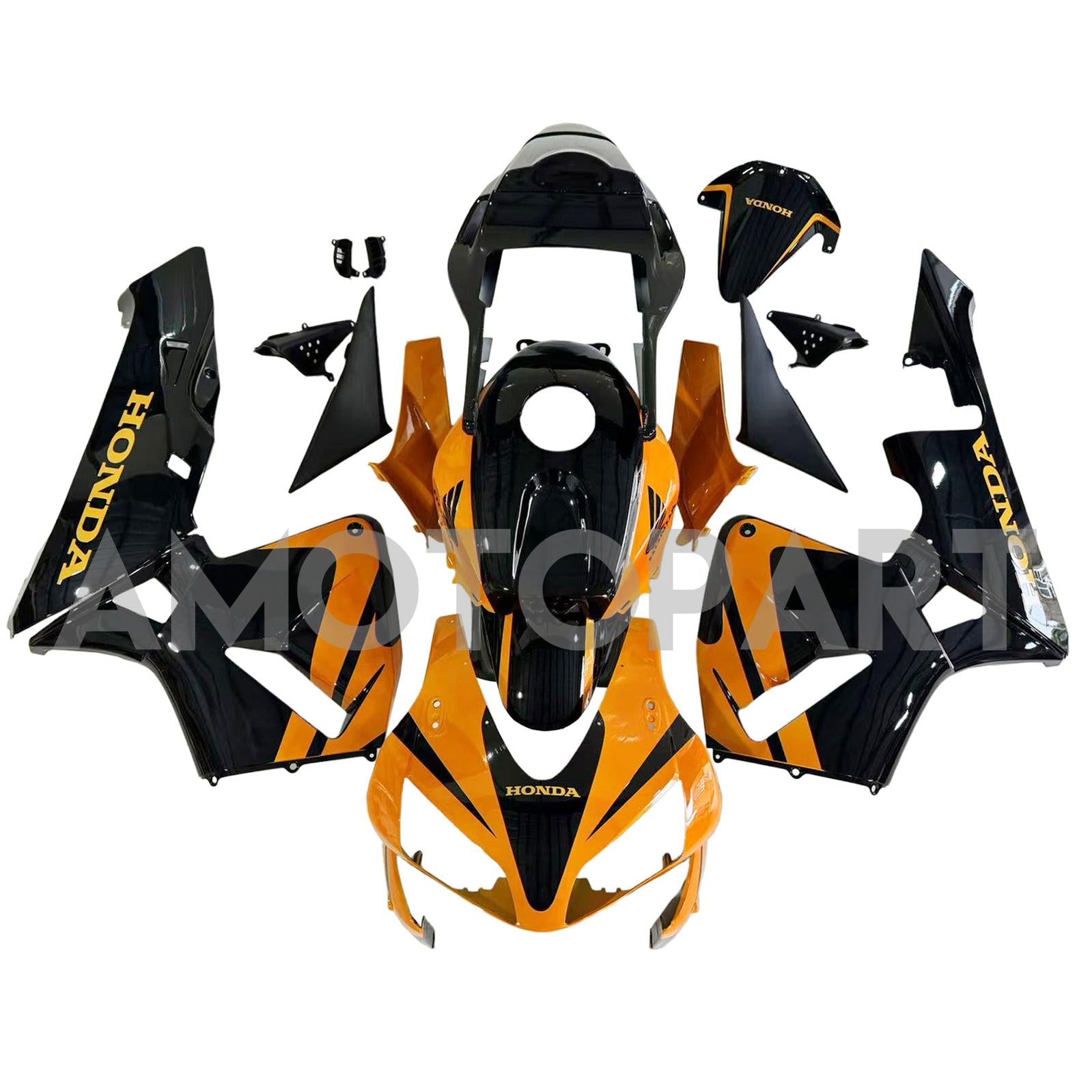 Amotopart 2003-2004 Honda CBR600RR Orange Black Fairing Kit