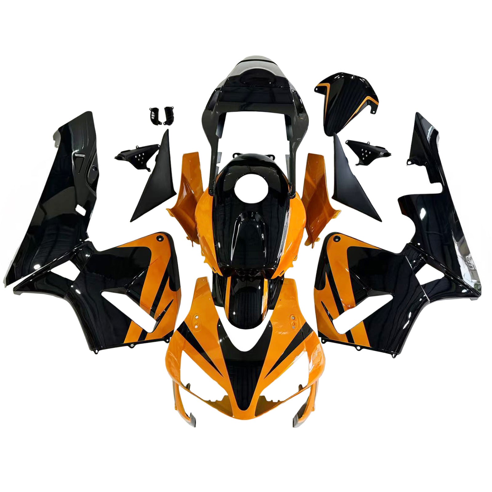 Amotopart 2003-2004 Honda CBR600RR Orange Black Fairing Kit