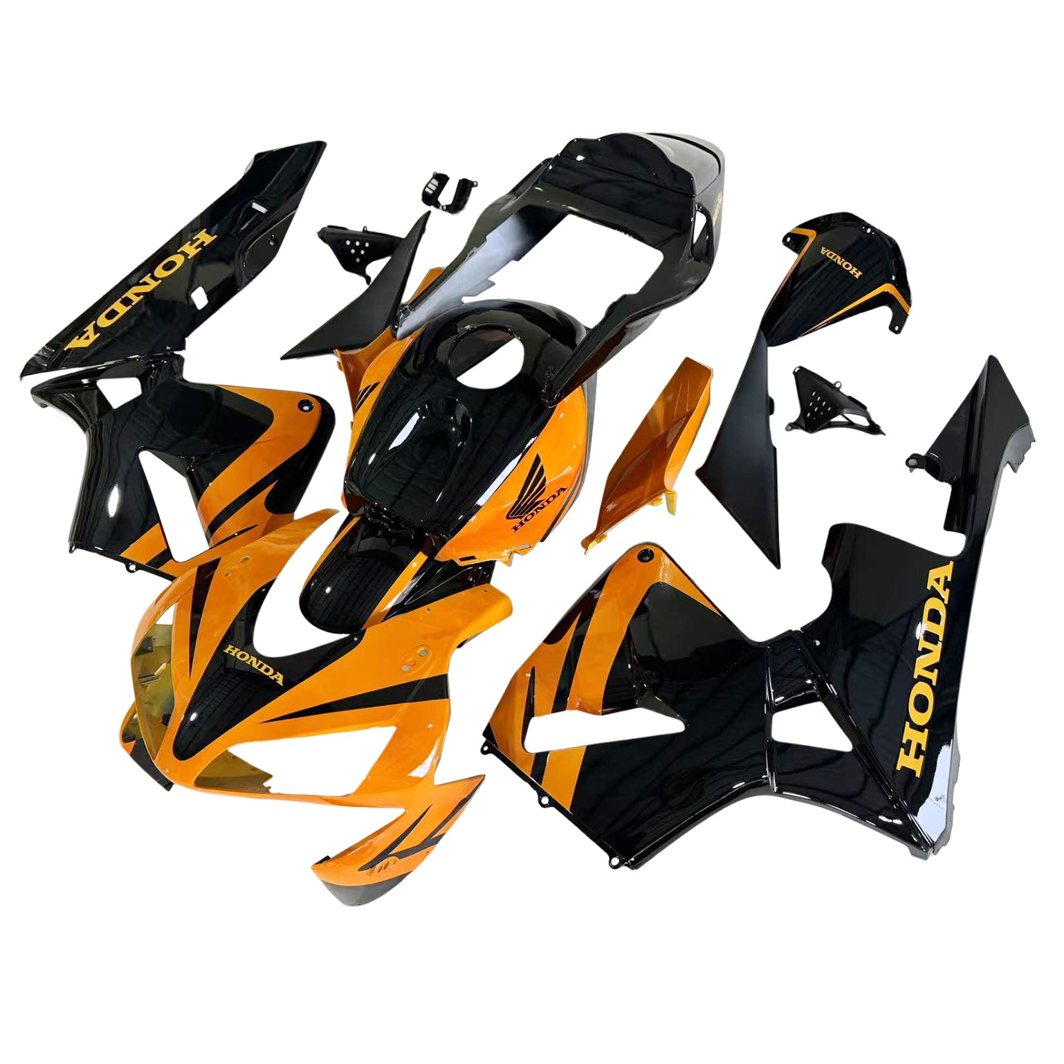 Amotopart 2003-2004 Honda CBR600RR Orange Black Fairing Kit