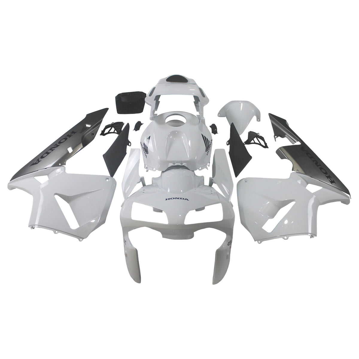 Amotopart 2003-2004 Honda CBR600RR Kit de carenado blanco y gris