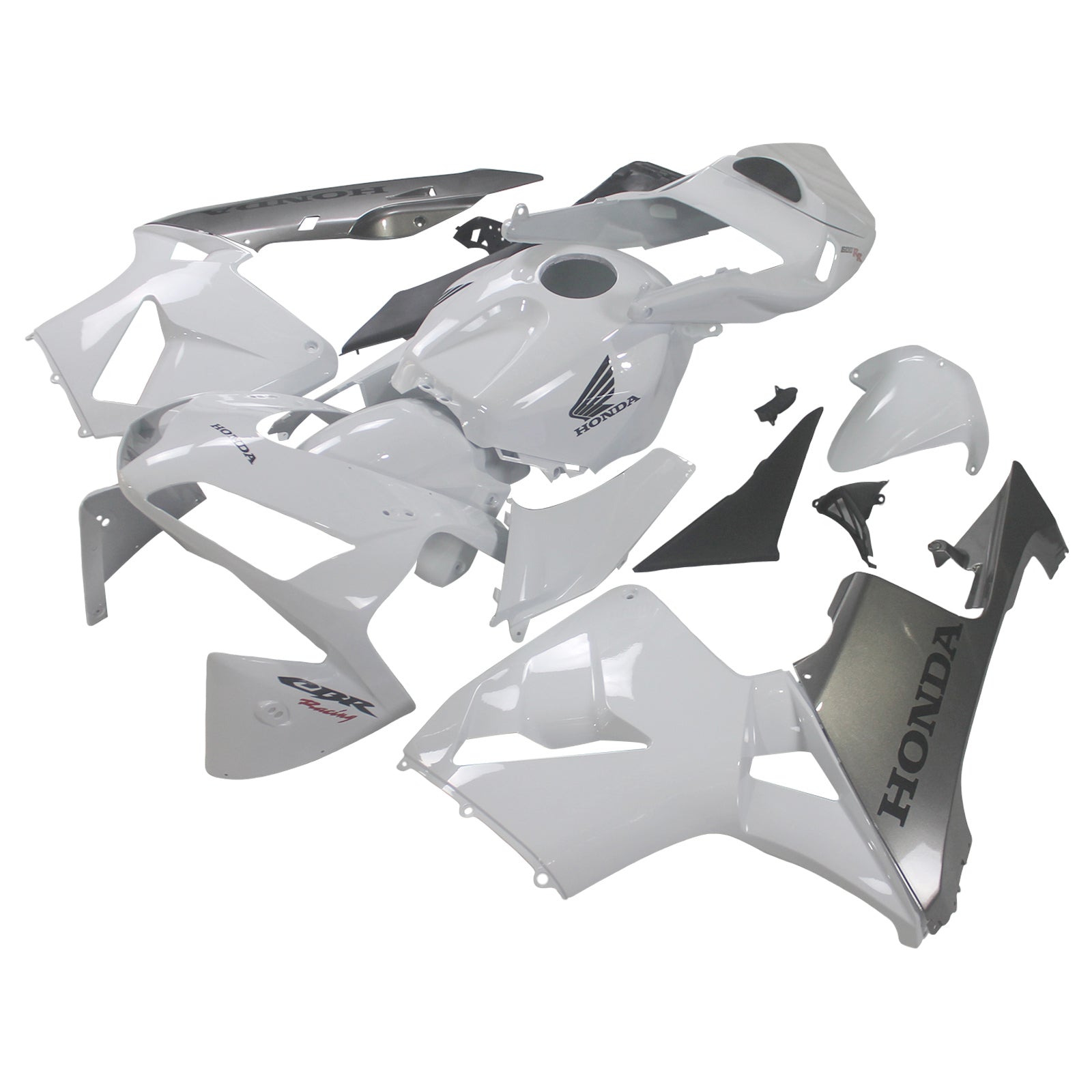 Amotopart 2003-2004 Honda CBR600RR White&Grey Fairing Kit