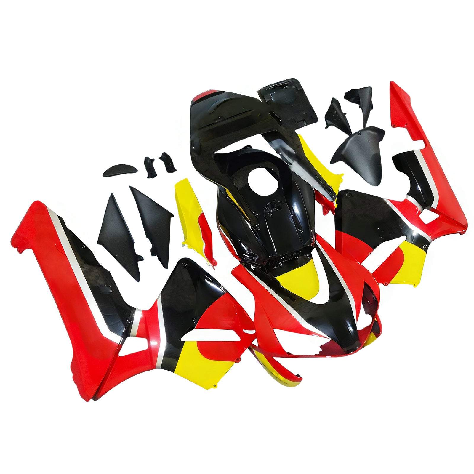 Amotopart 2003-2004 Honda CBR600RR Black Red Yellow Fairing Kit