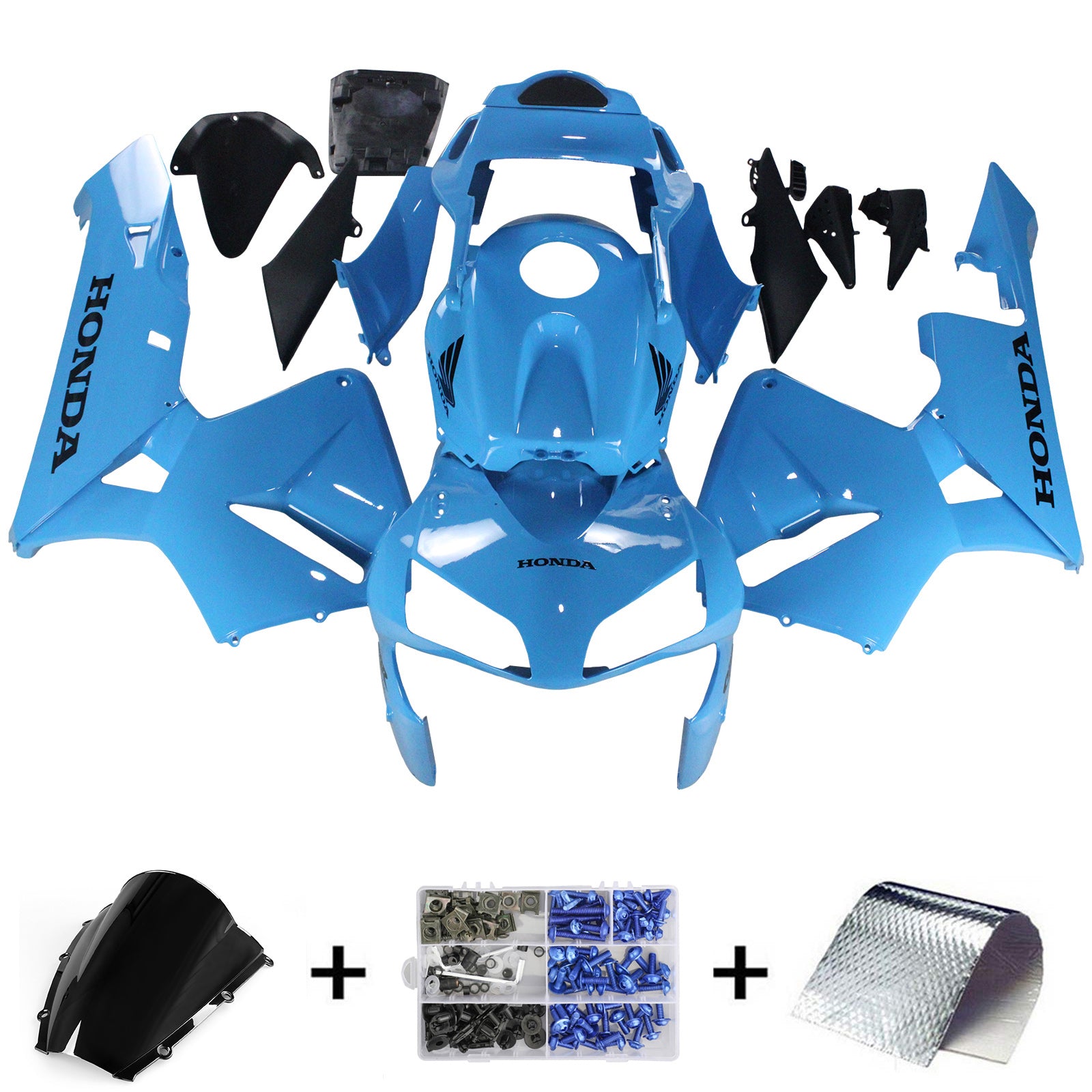 Amotopart 2003-2004 Honda CBR600RR Blue Fairing Kit