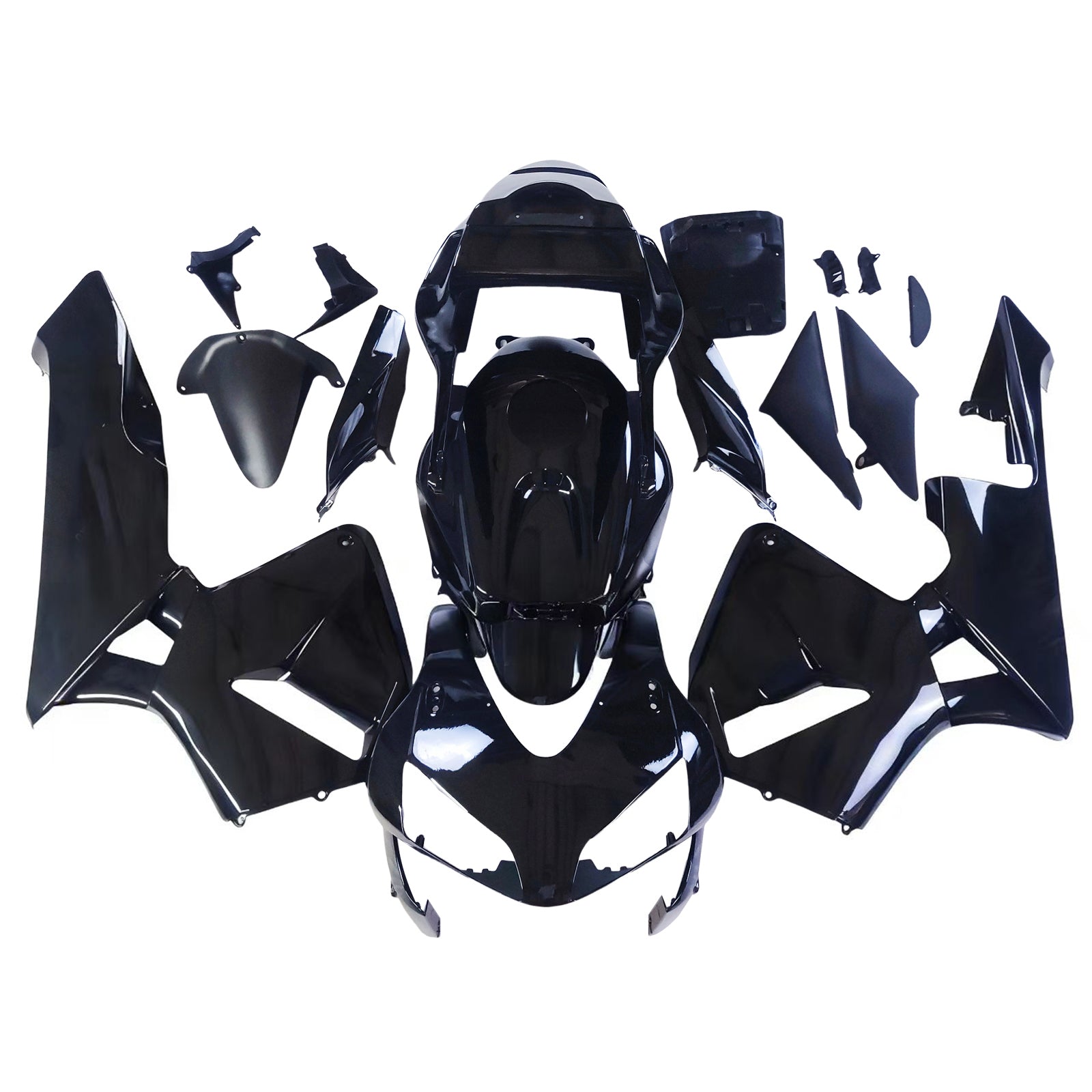 Amotopart 2003-2004 Honda CBR600RR Fairing Black with Logo Kit