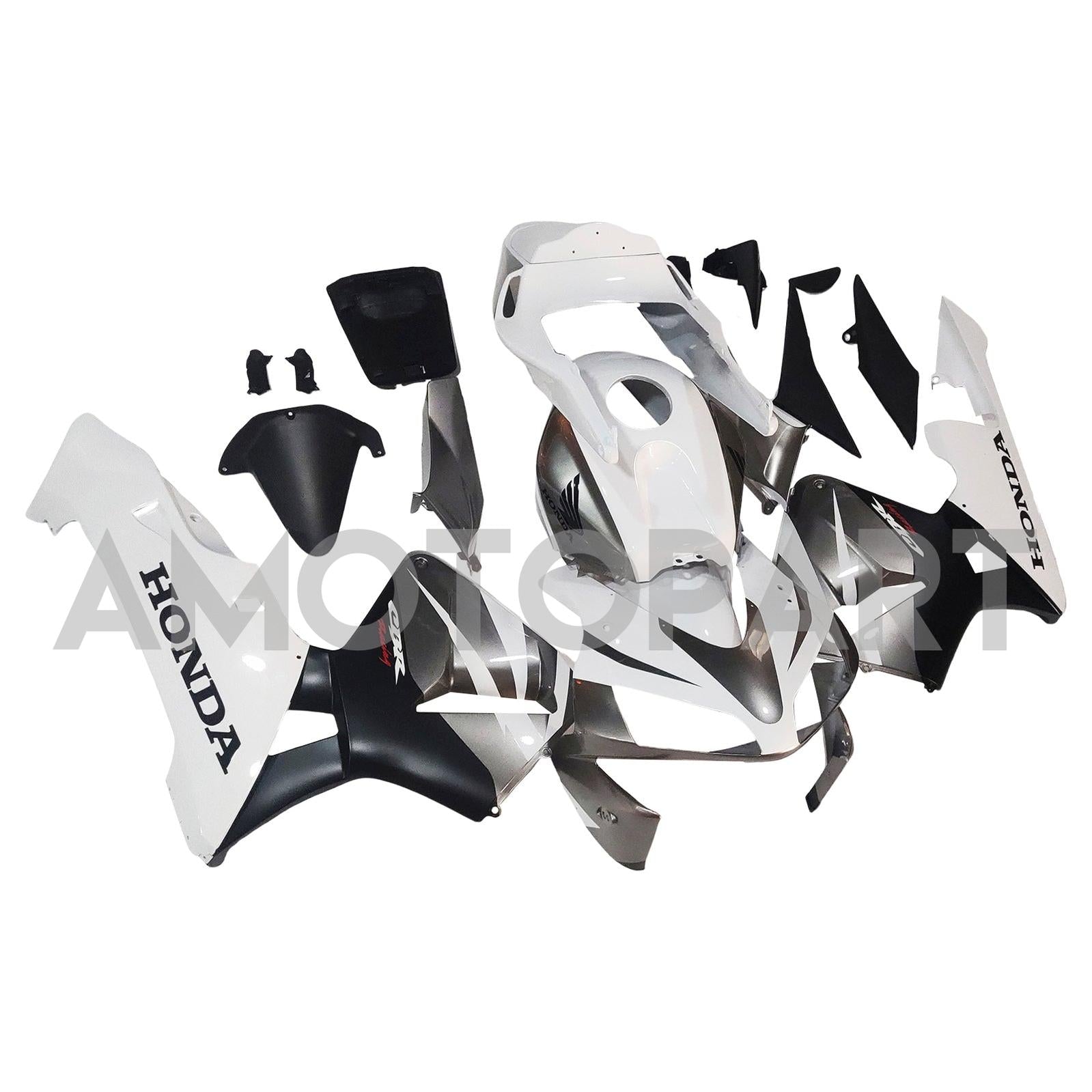 Amotopart 2003-2004 Honda CBR600RR White Black Fairing Kit