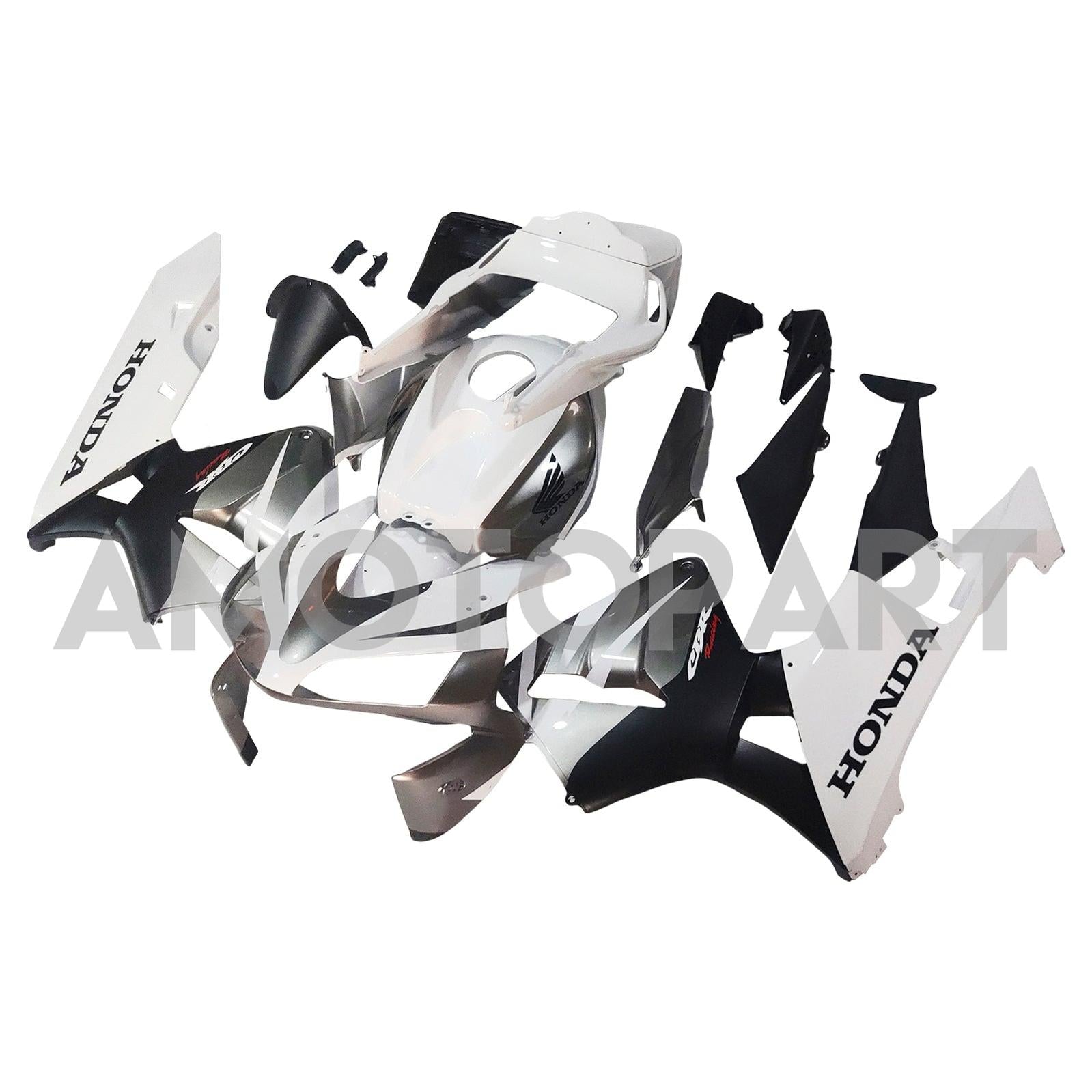 Amotopart 2003-2004 Honda CBR600RR White Black Fairing Kit