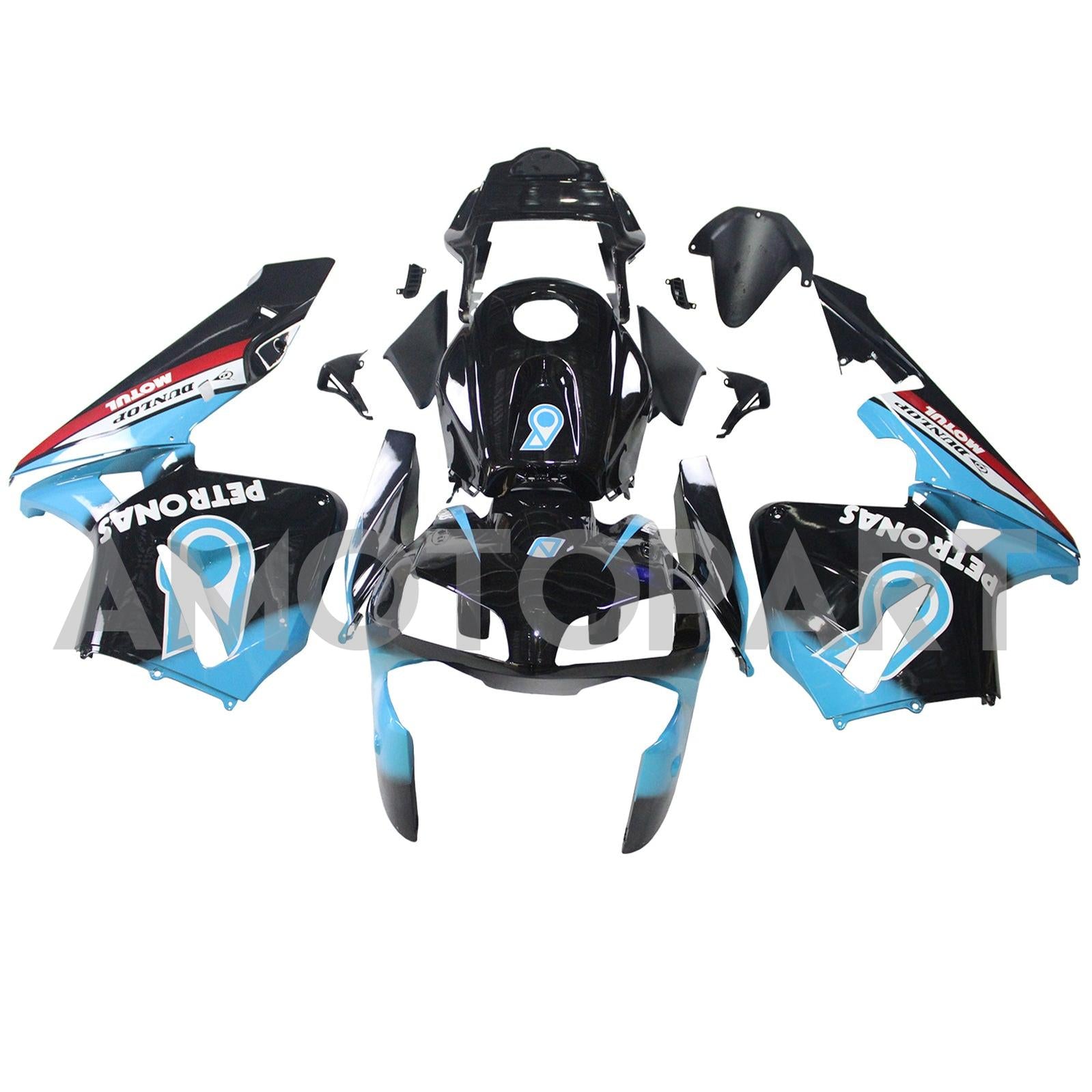 Amotopart 2003-2004 Honda CBR600RR Black Blue Red Fairing Kit
