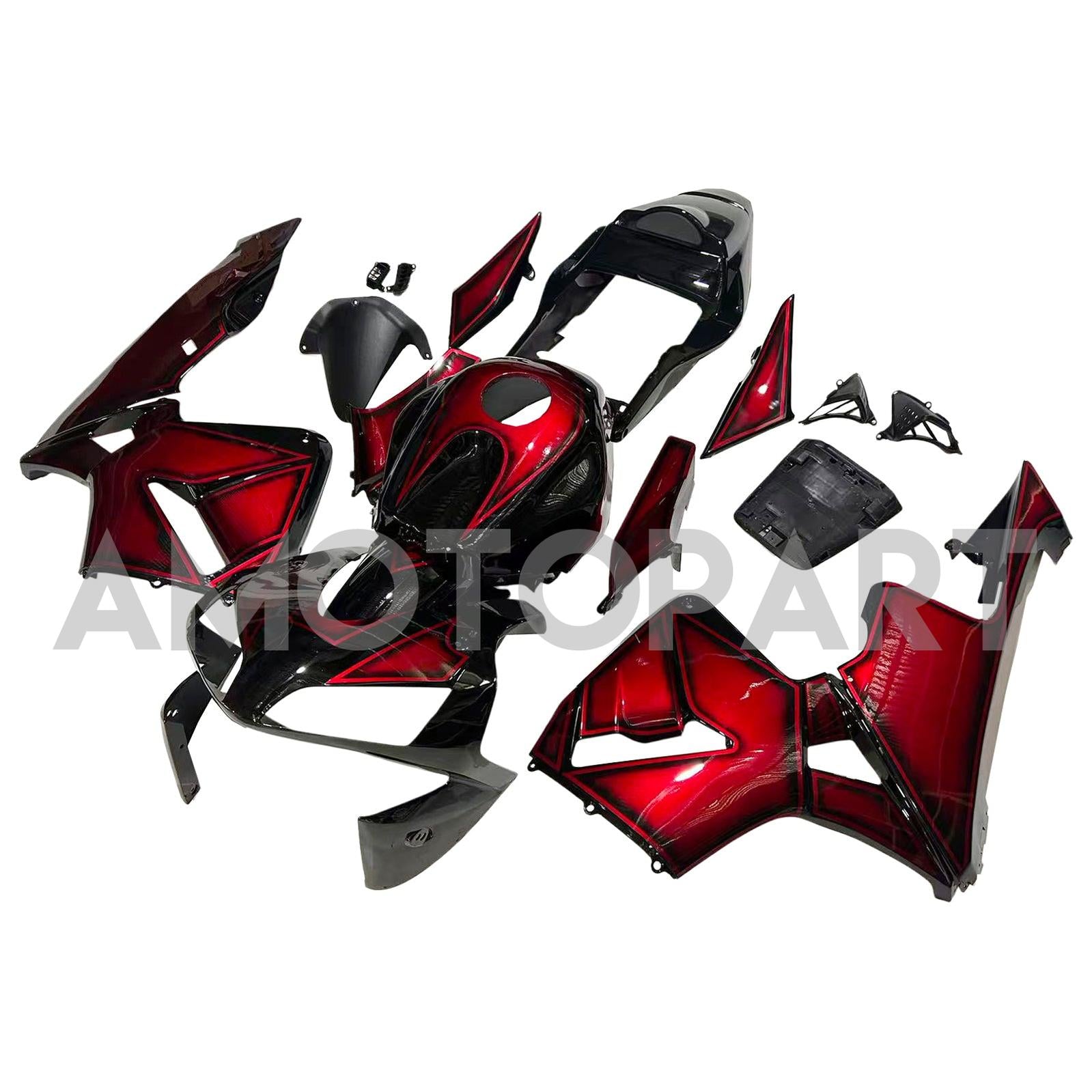 Amotopart 2003-2004 Honda CBR600RR  Black Red Fairing Kit