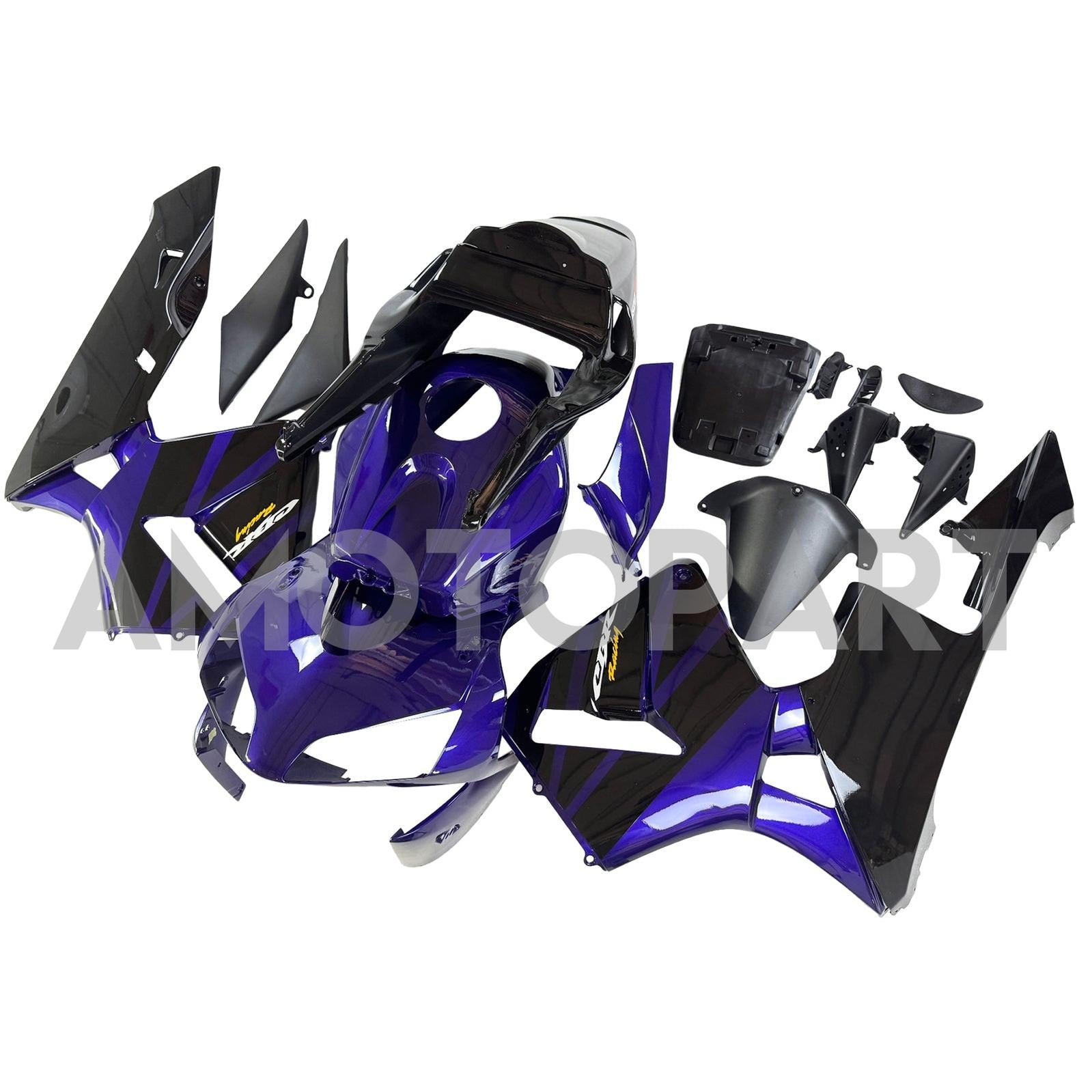 Amotopart 2003-2004 Honda CBR600RR Purple Black Fairing Kit