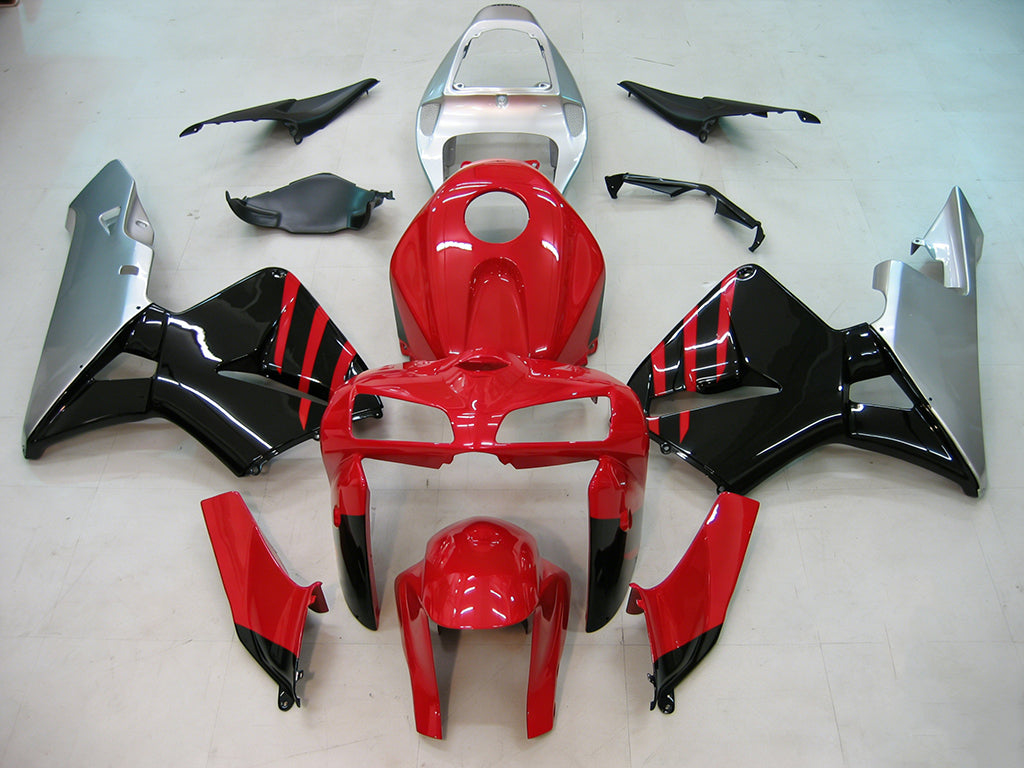 Amotopart 2005-2006 Honda CBR600RR Rouge&BKit de carénage Style2 manquant