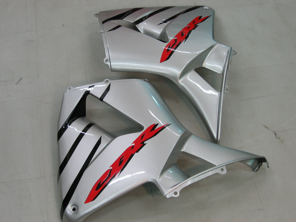 Amotopart 2005-2006 ホンダ CBR600RR ブラック&シルバー フェアリングキット