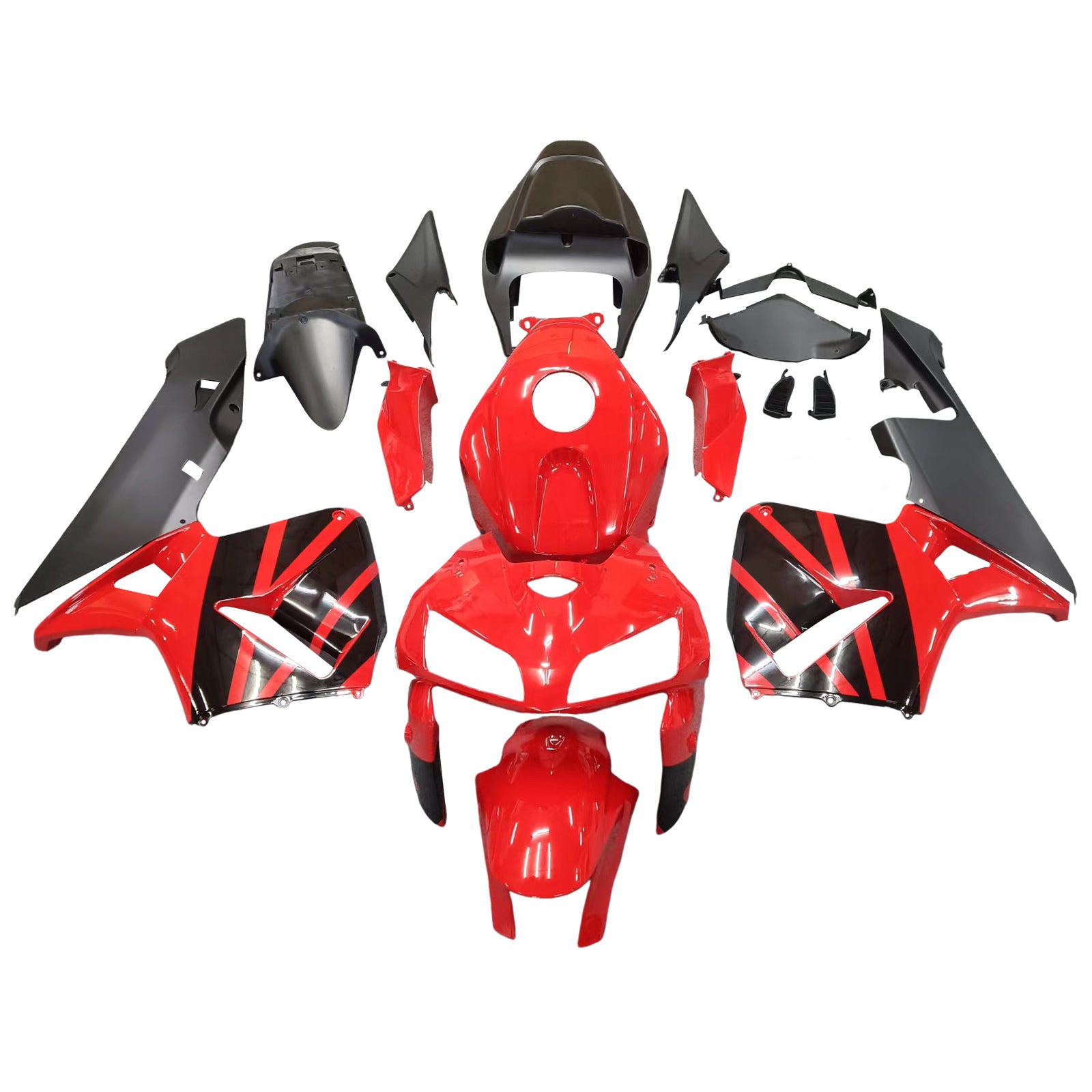 Amotopart 2005-2006 Honda CBR600RR FARION BLACK & RED KIT