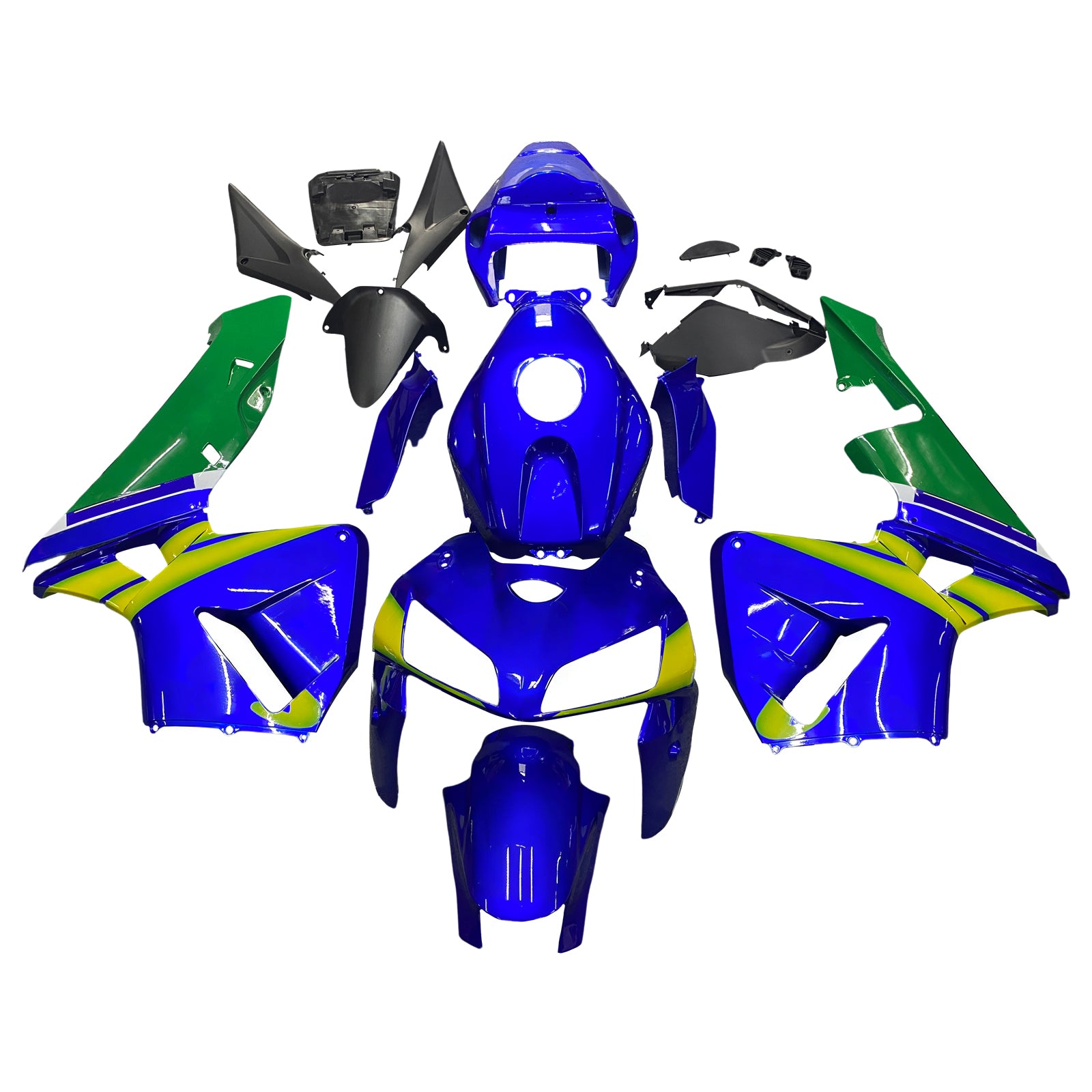 Amotopart 2005-2006 Honda CBR600RR Fairing Blue&Green Kit