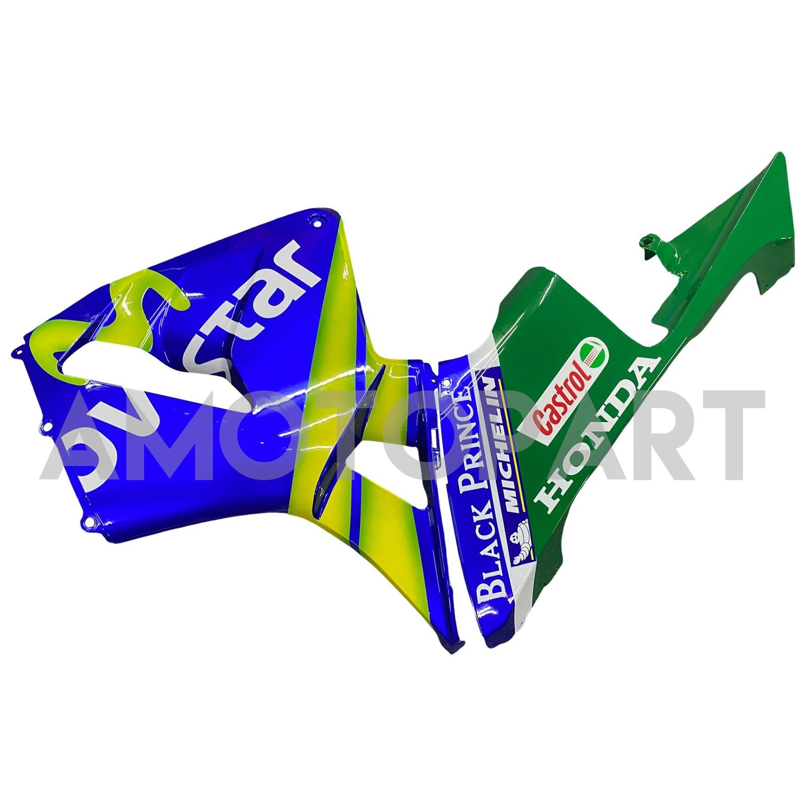 Amotopart 2005–2006 Honda CBR600RR Verkleidung, Blau&Grünes Kit