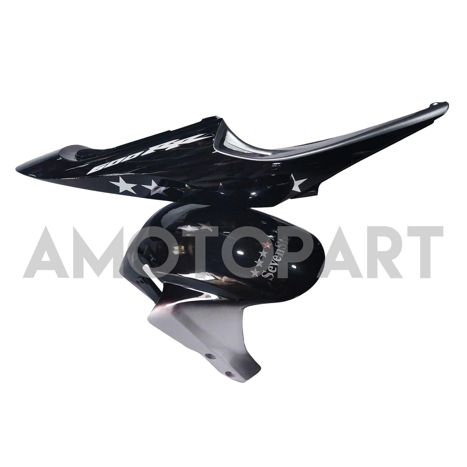 Amotopart 2005-2006 Honda CBR600RR Black&Silver Accent Fairing Kit