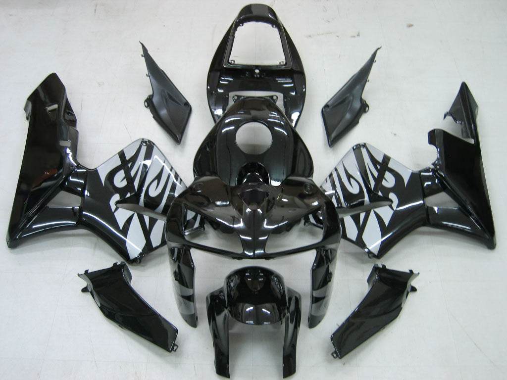 Amotopart 2005-2006 Honda CBR600RR Black&White Style3 Fairing Kit