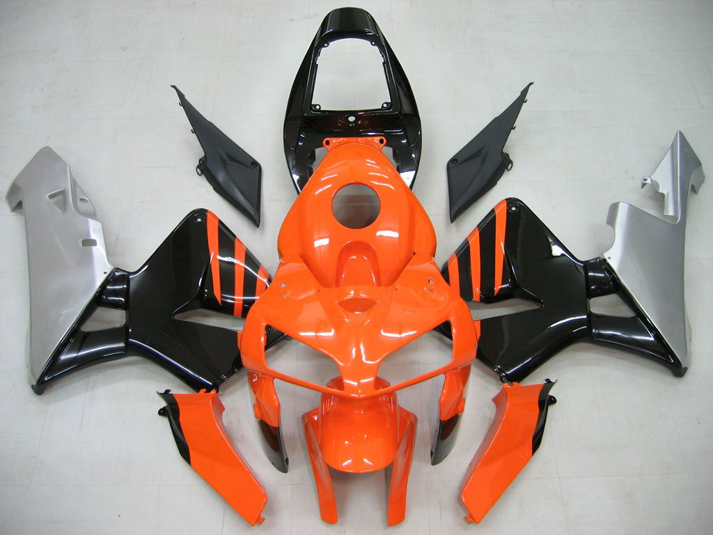 Amotopart 2005-2006 Honda CBR600RR Black&Orange Fairing Kit