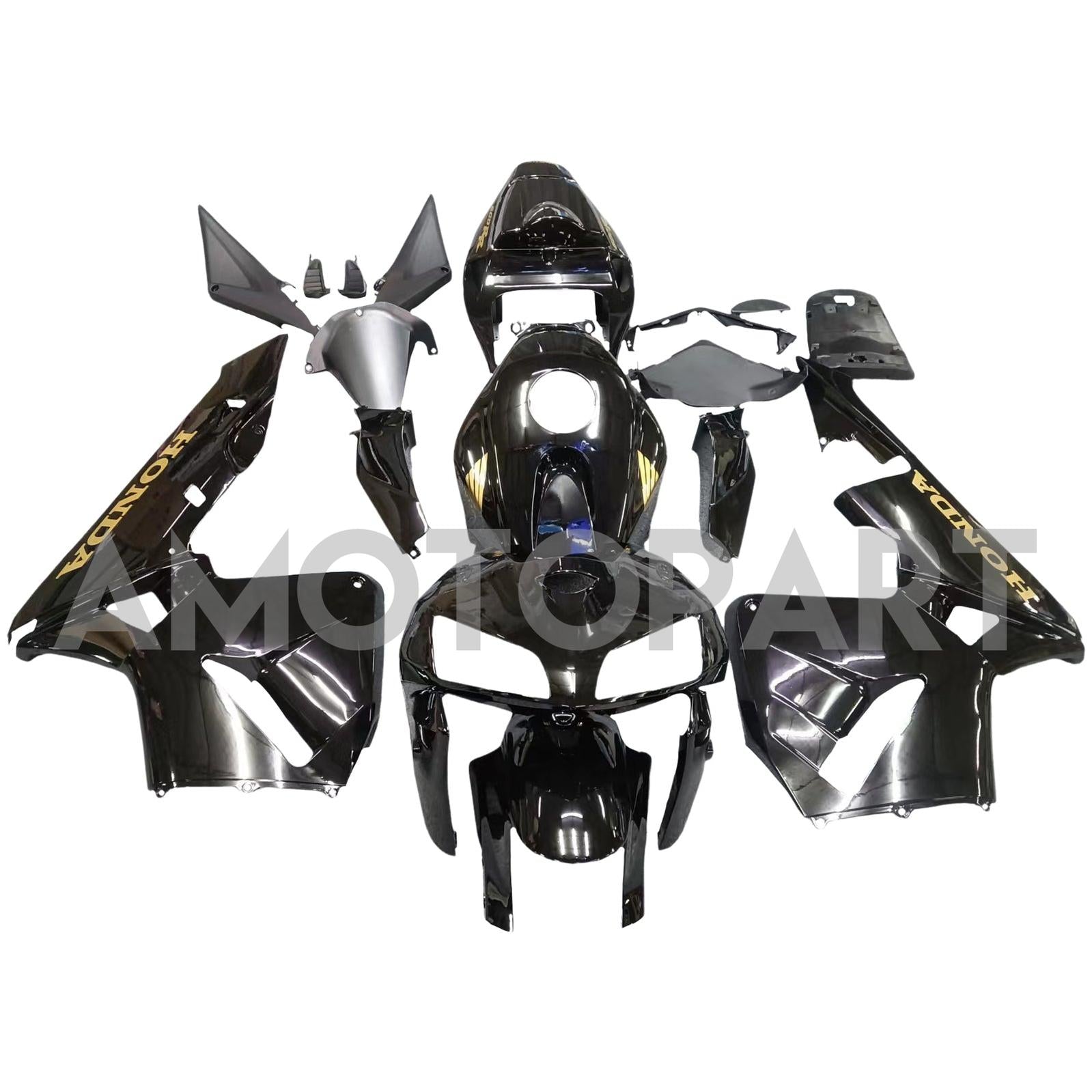 Amotopart 2005-2006 Honda CBR600RR Fairing Black Kit