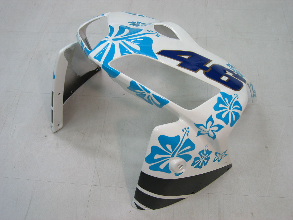 Amotopart 2005-2006 Honda CBR600RR White&Blue Accent Fairing Kit