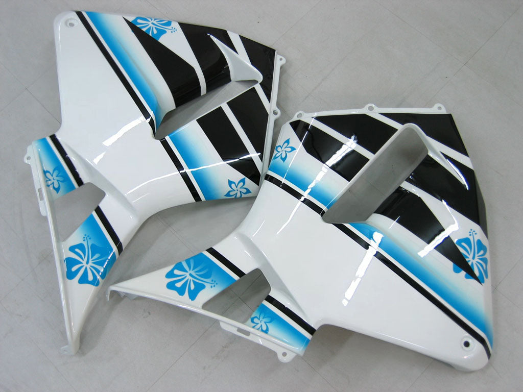 Amotopart 2005-2006 Honda CBR600RR White&Blue Accent Fairing Kit