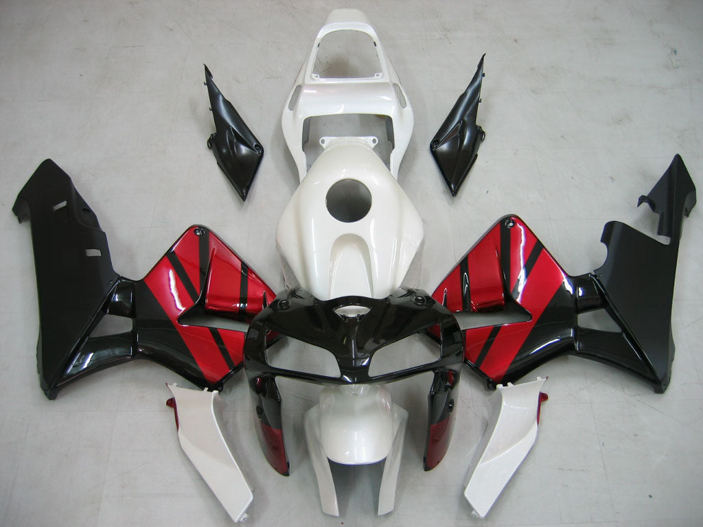 Amotopart 2005-2006 Honda CBR600RR Red&White&Black Fairing Kit
