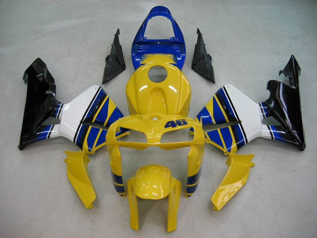 Amotopart 2005-2006 Honda CBR600RR Yellow&Blue Style1 Fairing Kit