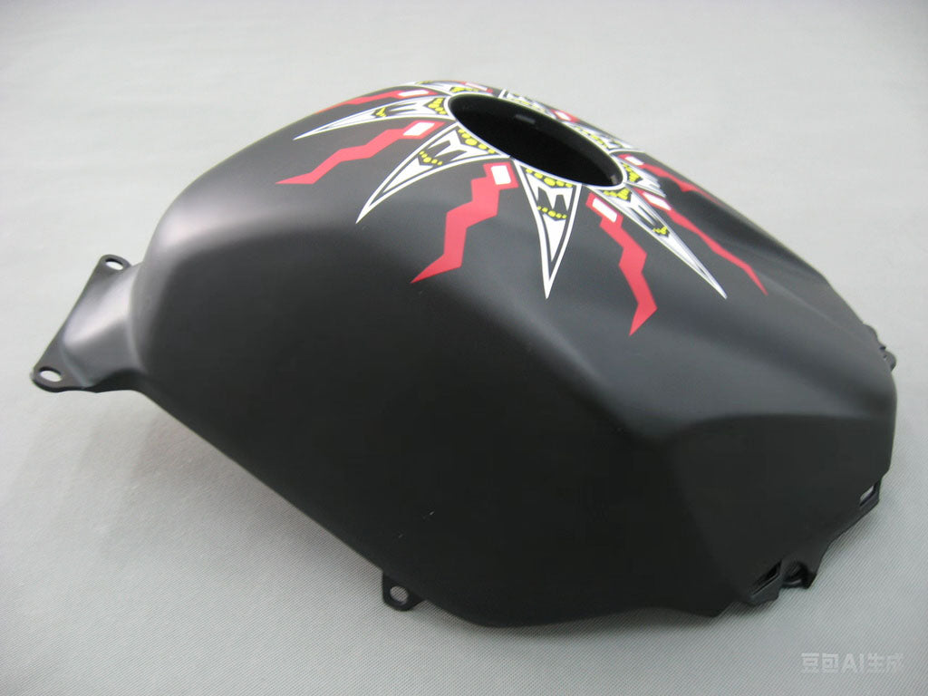 Amotopart 2005–2006 Honda CBR600RR Mattschwarz mit roten Logos Verkleidungsset