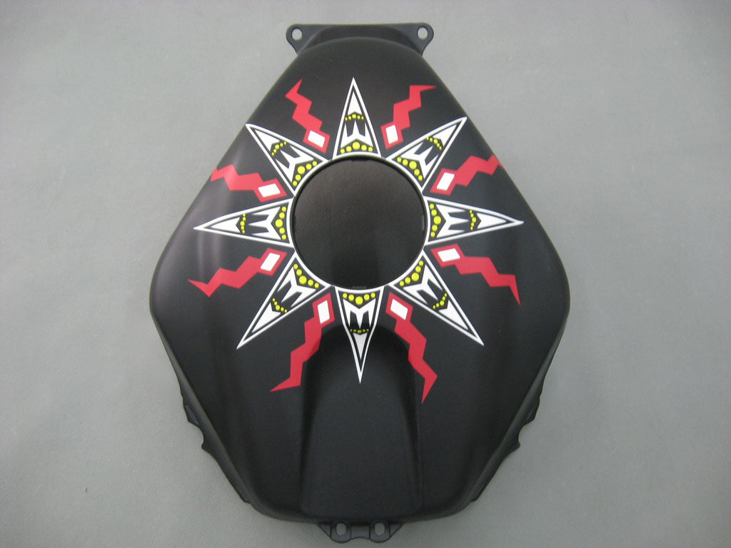 Amotopart 2005–2006 Honda CBR600RR Mattschwarz mit roten Logos Verkleidungsset