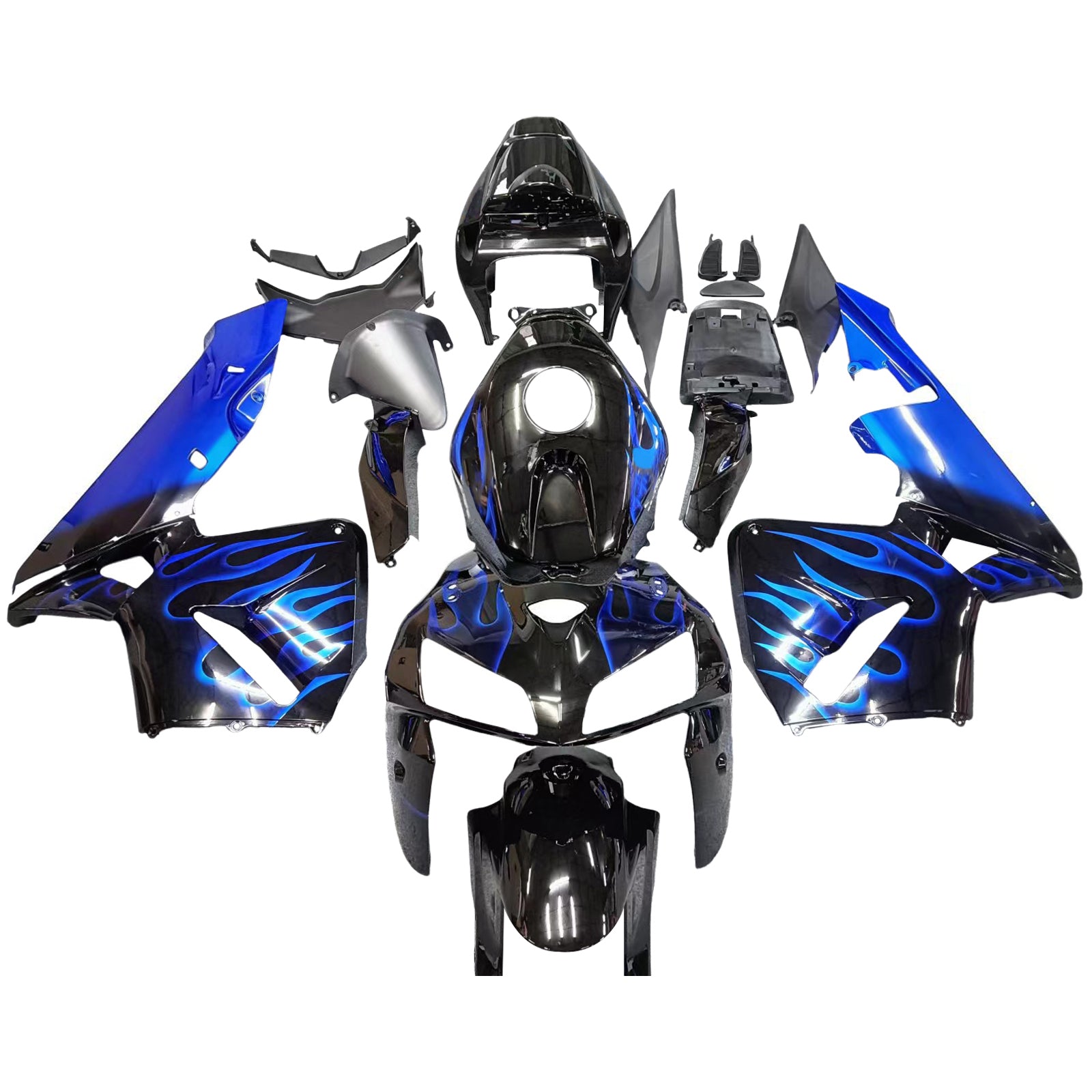 Amotopart 2005-2006 Honda CBR600RR Black&Blue Fairing Kit