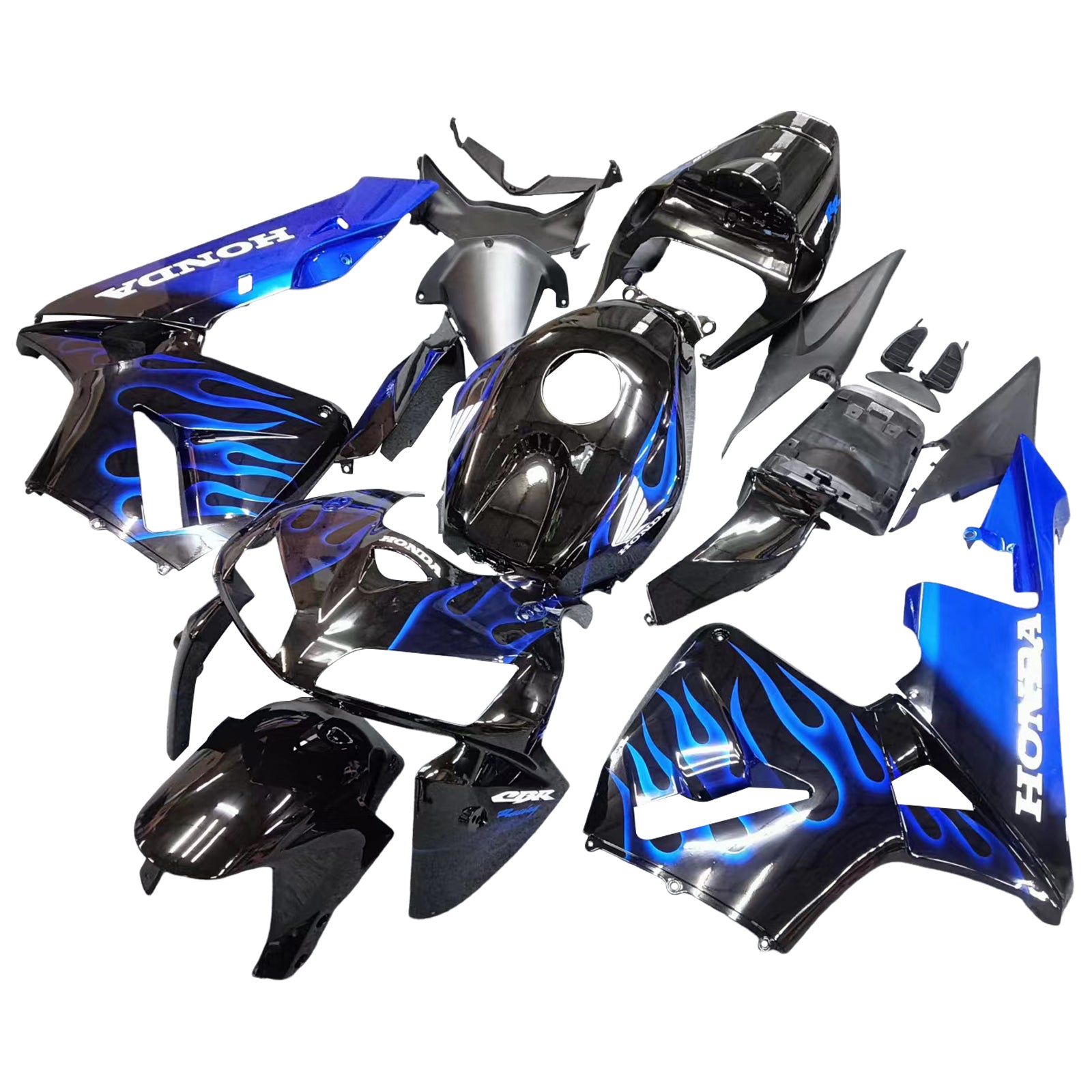 Kit carena Amotopart 2005-2006 Honda CBR600RR nero e blu