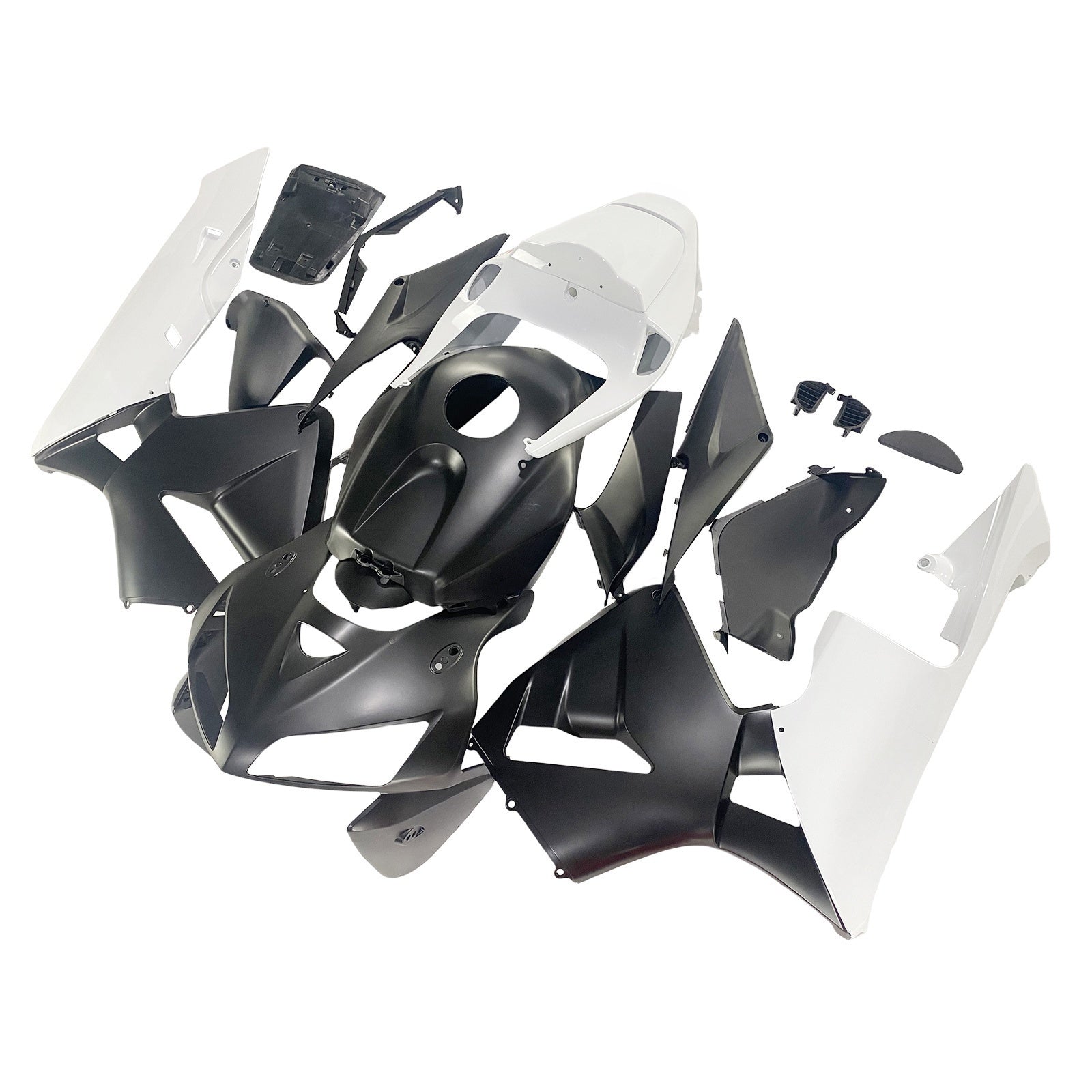 Amotopart 2005-2006 Honda CBR600RR Black White Fairing Kit