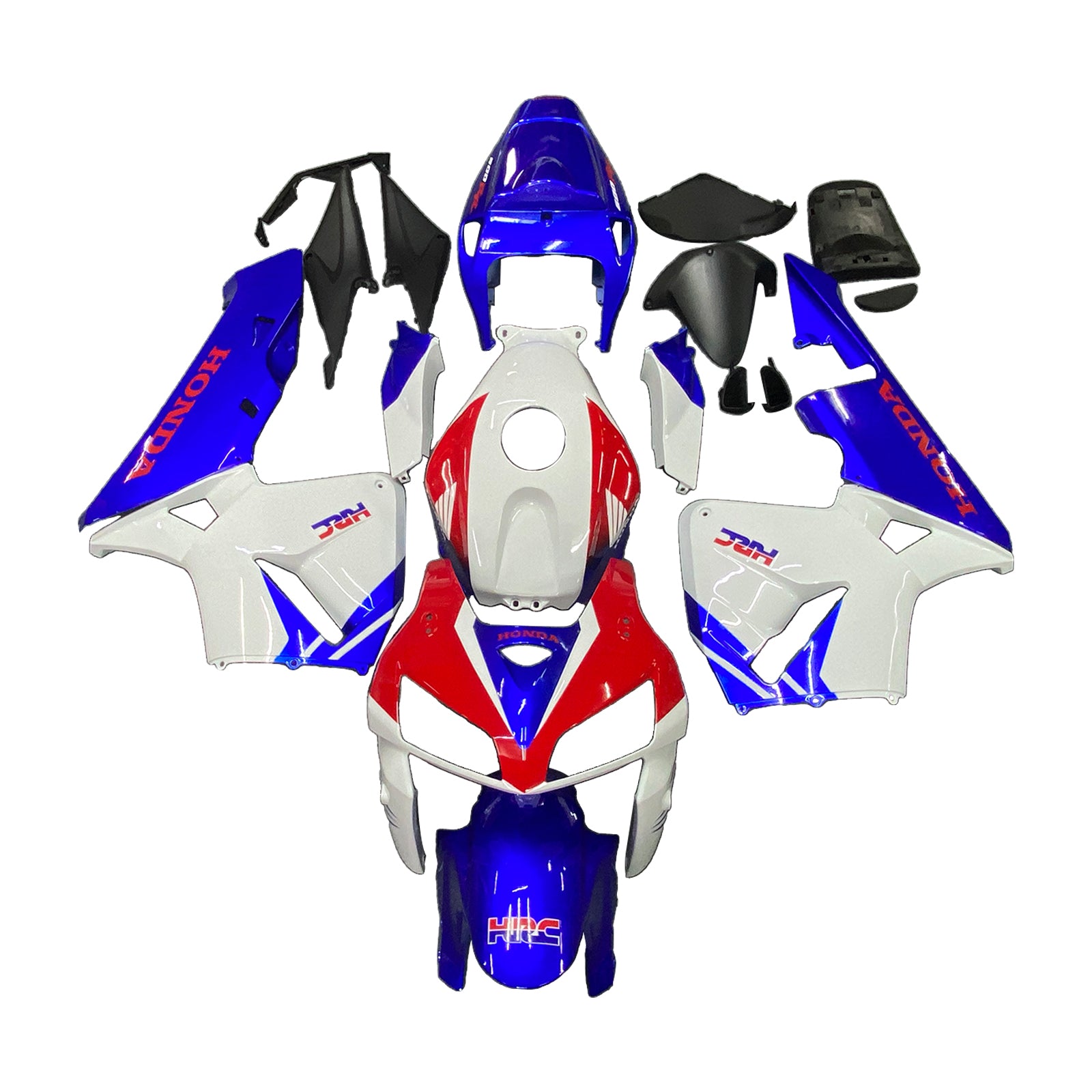 Amotopart 2005–2006 Honda CBR600RR Verkleidungsset in Weiß und Blau