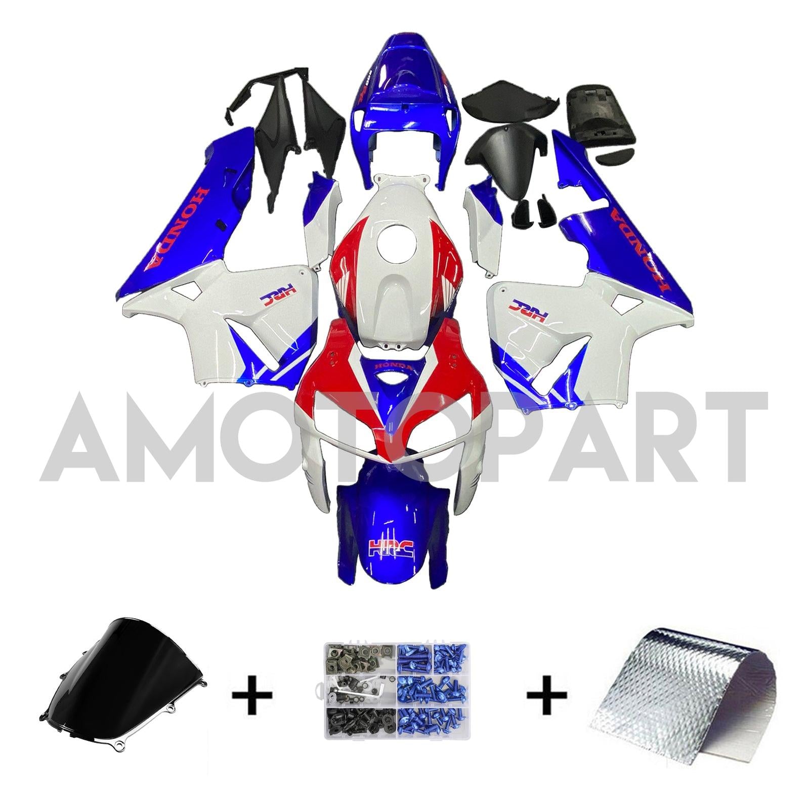 AMOTOPT 2005-2006 HONDA CBR600RR KIT BRANCO E AZUL
