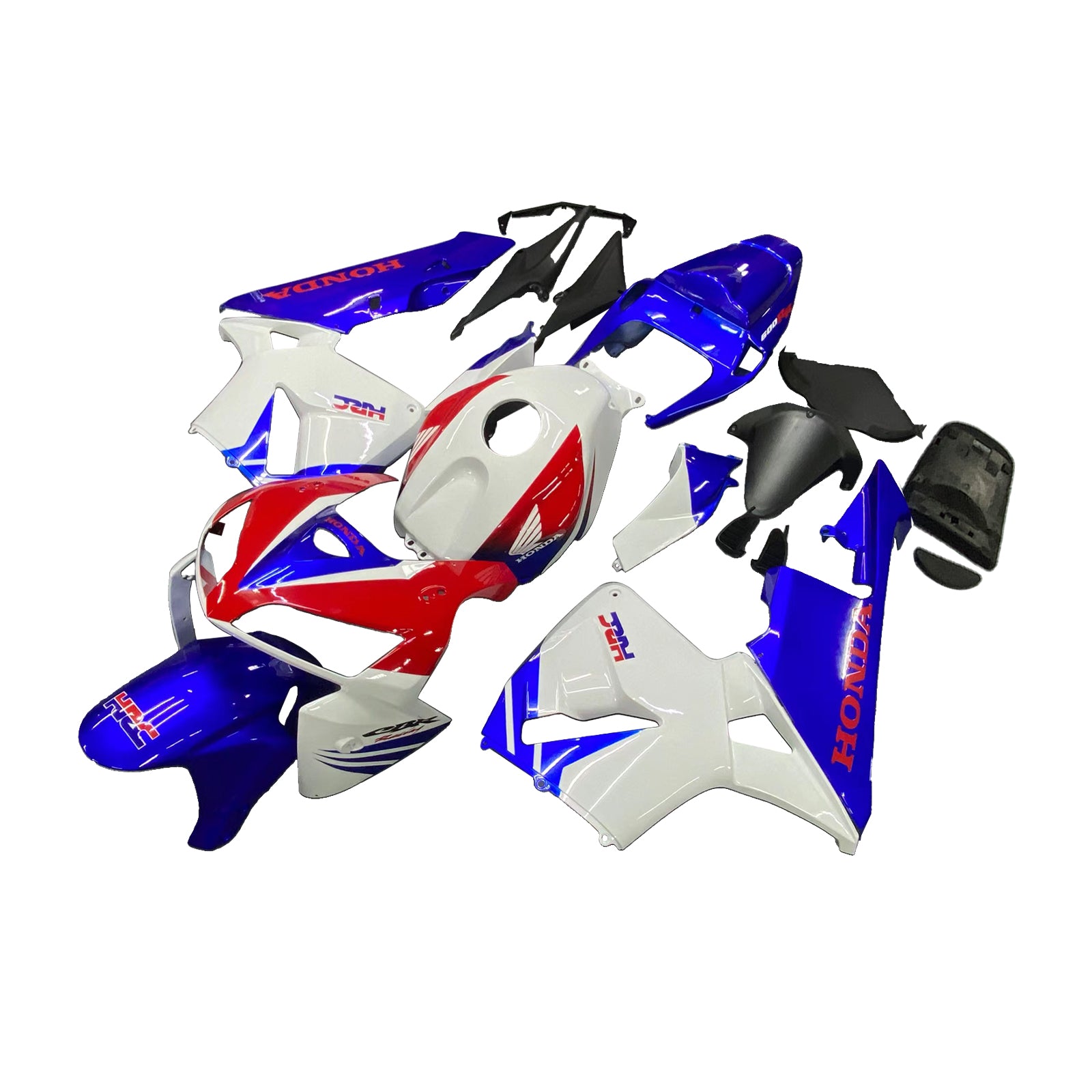 Amotopart 2005-2006 Honda CBR600RR Fairing White&Blue Kit