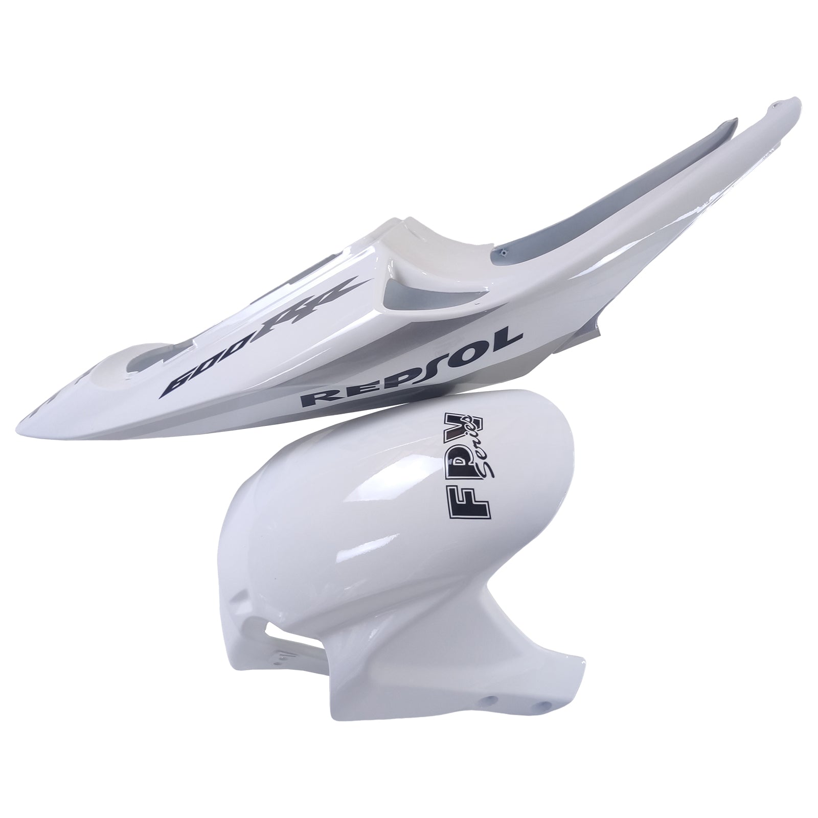 Amotopart 2005 2006 Honda CBR600RR Kit de carénage blanc et argent