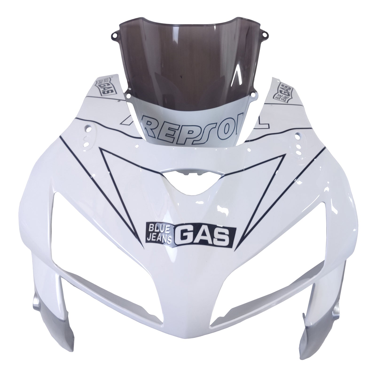 Amotopart 2005 2006 Honda CBR600RR Kit de carénage blanc et argent