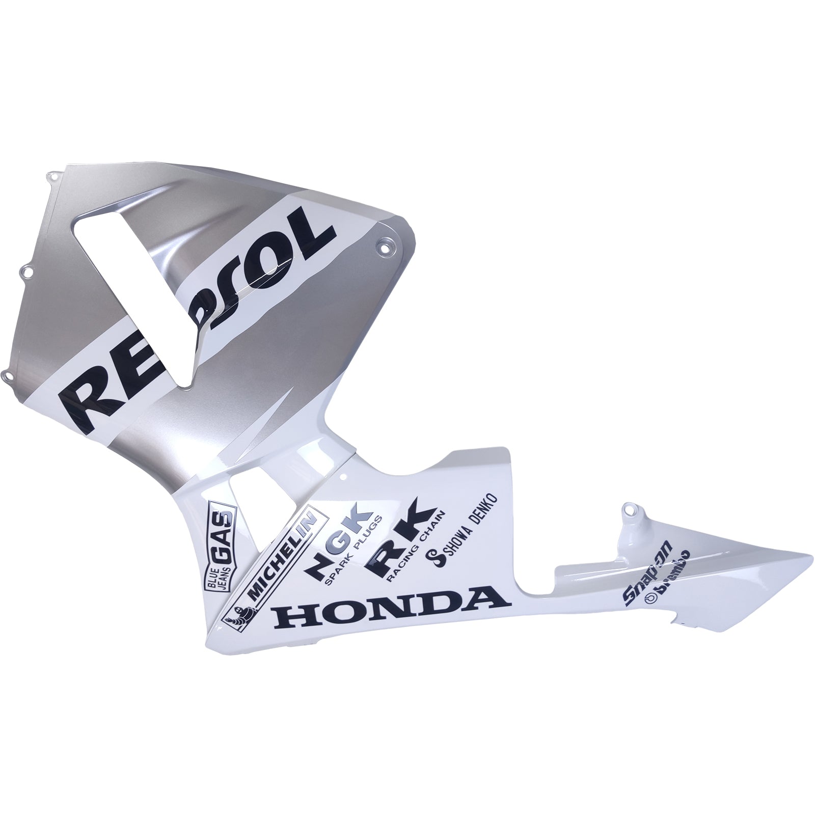 Amotopart 2005 2006 Honda CBR600RR Kit de carénage blanc et argent