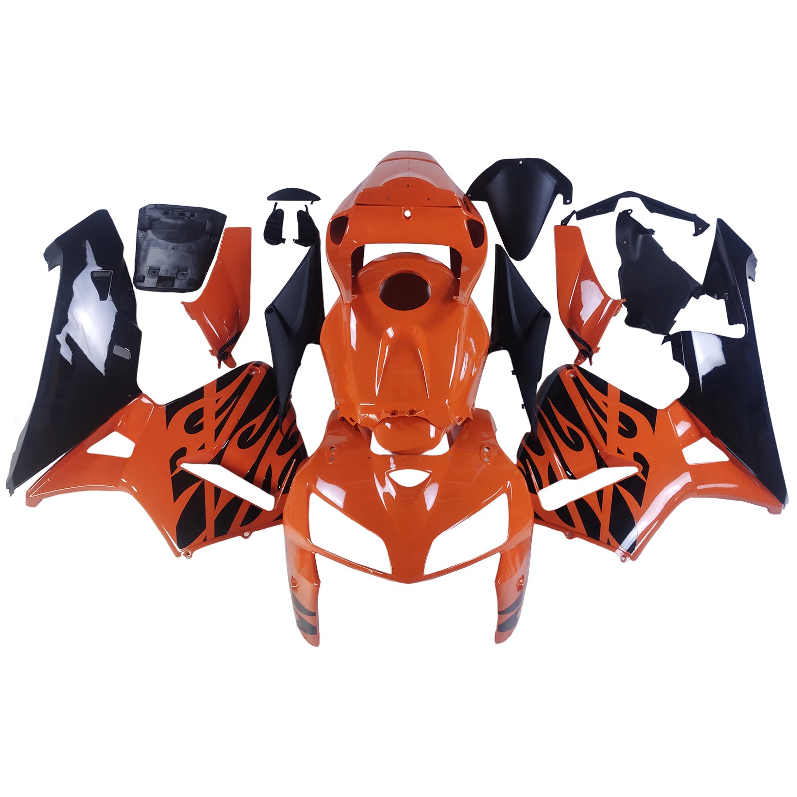 Amotopart 2005-2006 ホンダ CBR600RR オレンジ ブラック フェアリングキット