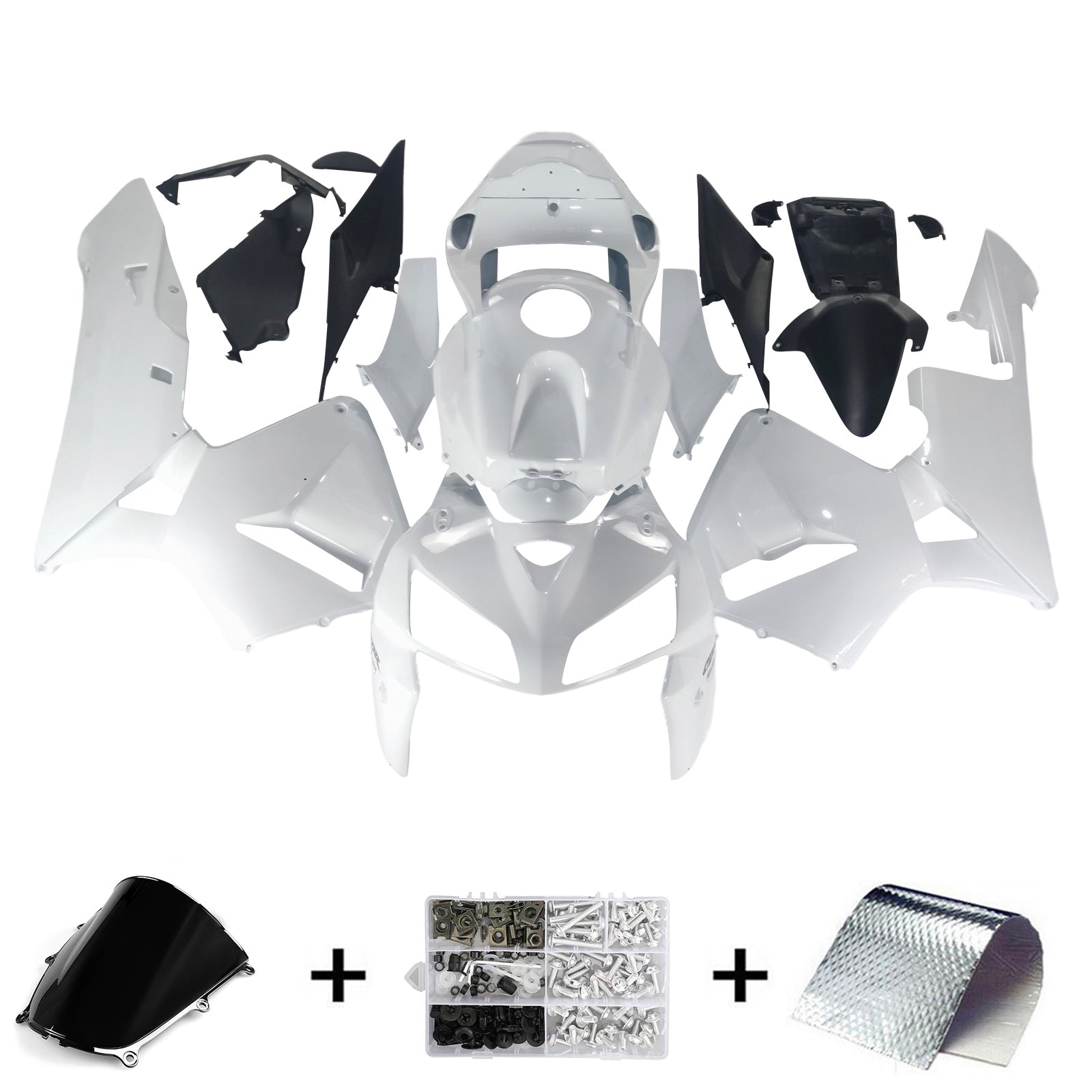 Amotopart 2005-2006 Honda CBR600RR White Fairing Kit