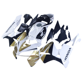 Amotopart 2005 2006 Honda CBR600RR Gold&White Fairing Kit