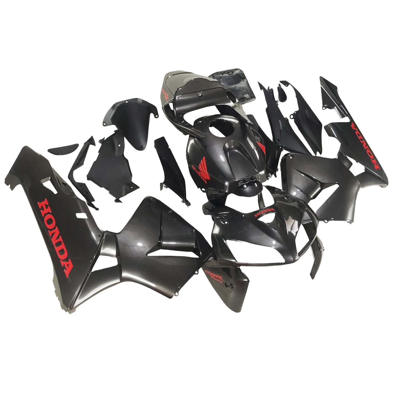 Amotopart 2005 2006 Honda CBR600RR Black with Red Logo Fairing Kit