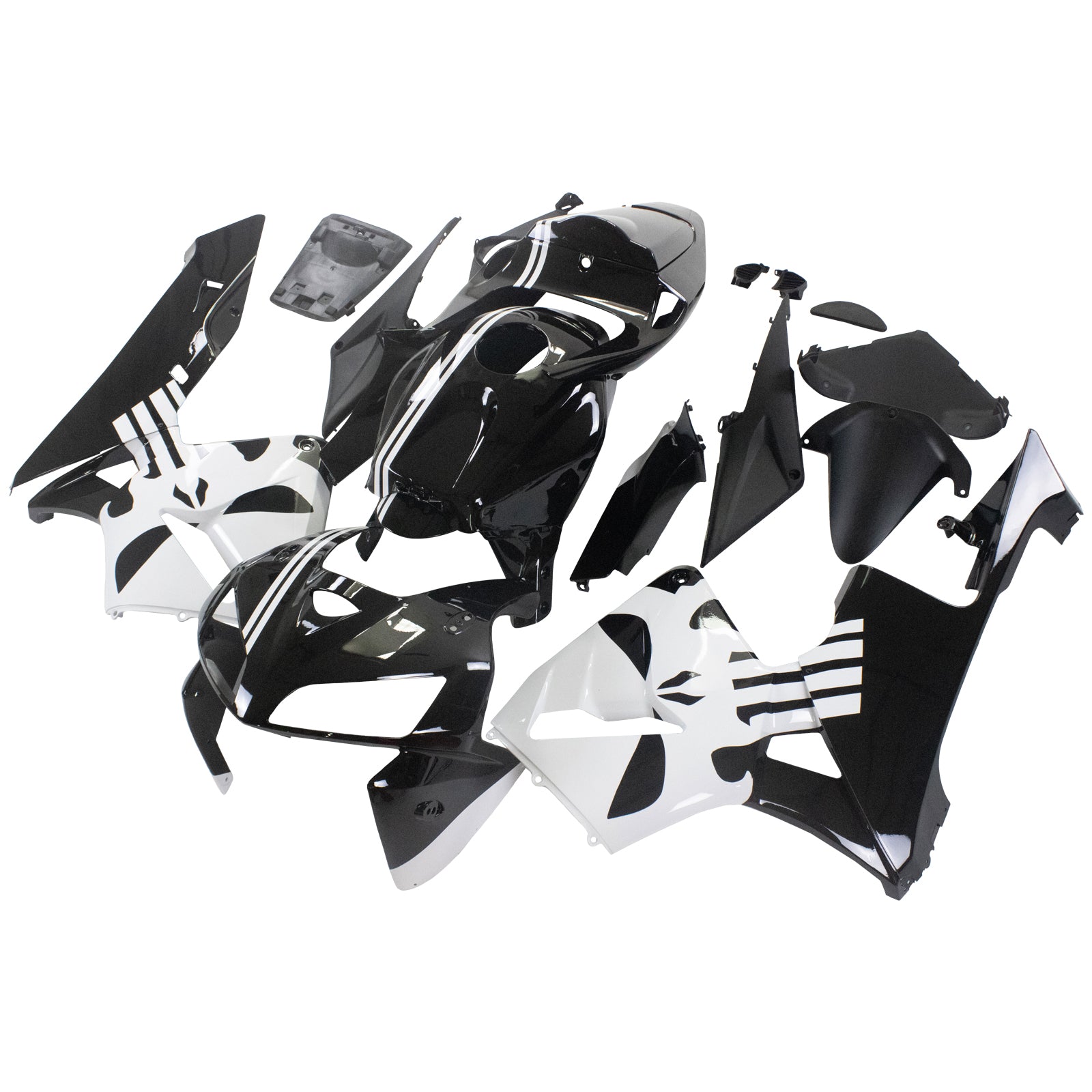 Kit carena Amotopart 2005-2006 Honda CBR600RR bianco e nero