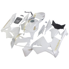 Amotopart 2005 2006 Honda CBR600RR White&Gold Fairing Kit