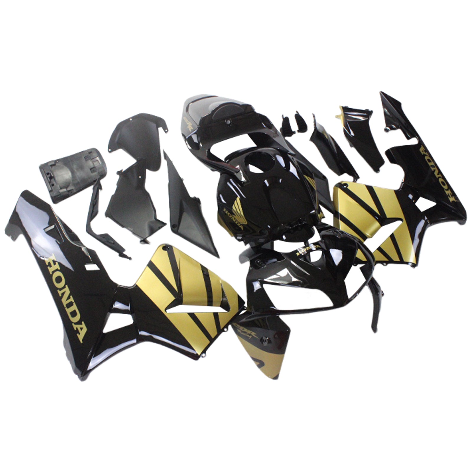 Kit carena Amotopart 2005-2006 Honda CBR600RR nero e oro