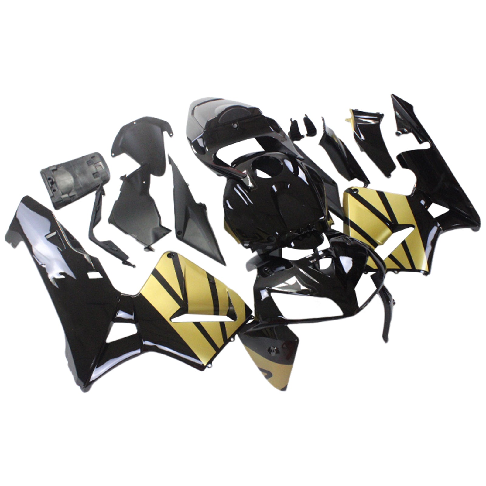 Amotopart 2005-2006 Honda CBR600RR Fairing Black&Gold Kit