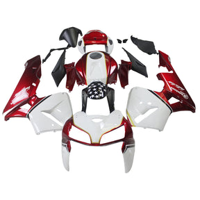 Amotopart 2005 2006 Honda CBR600RR Kit de carenado rojo y blanco