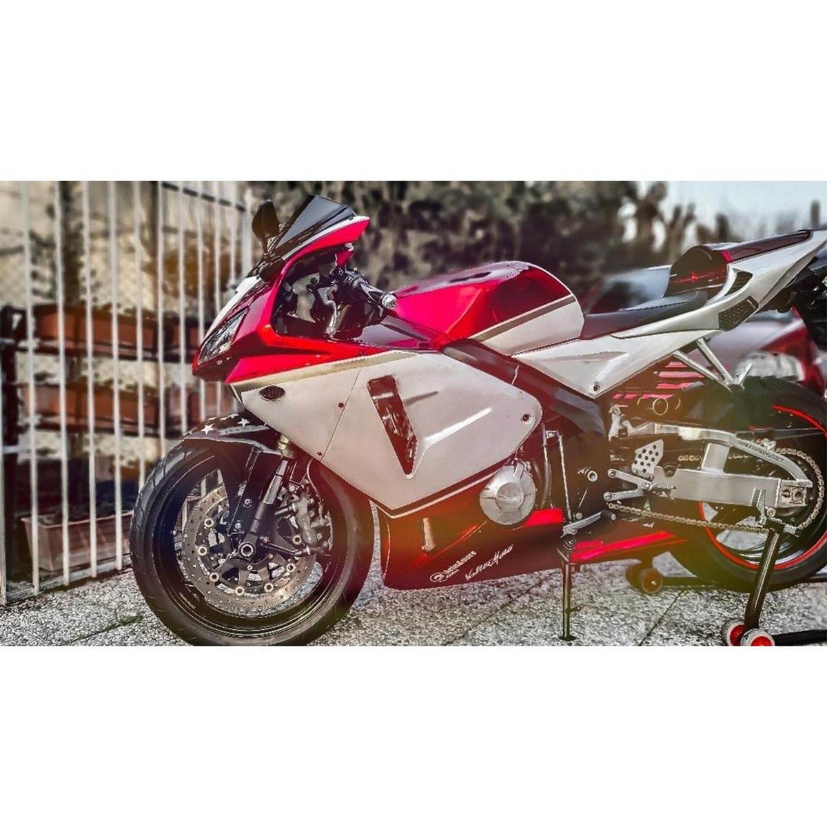 Amotopart 2005 2006 Honda CBR600RR Kit de carénage rouge et blanc