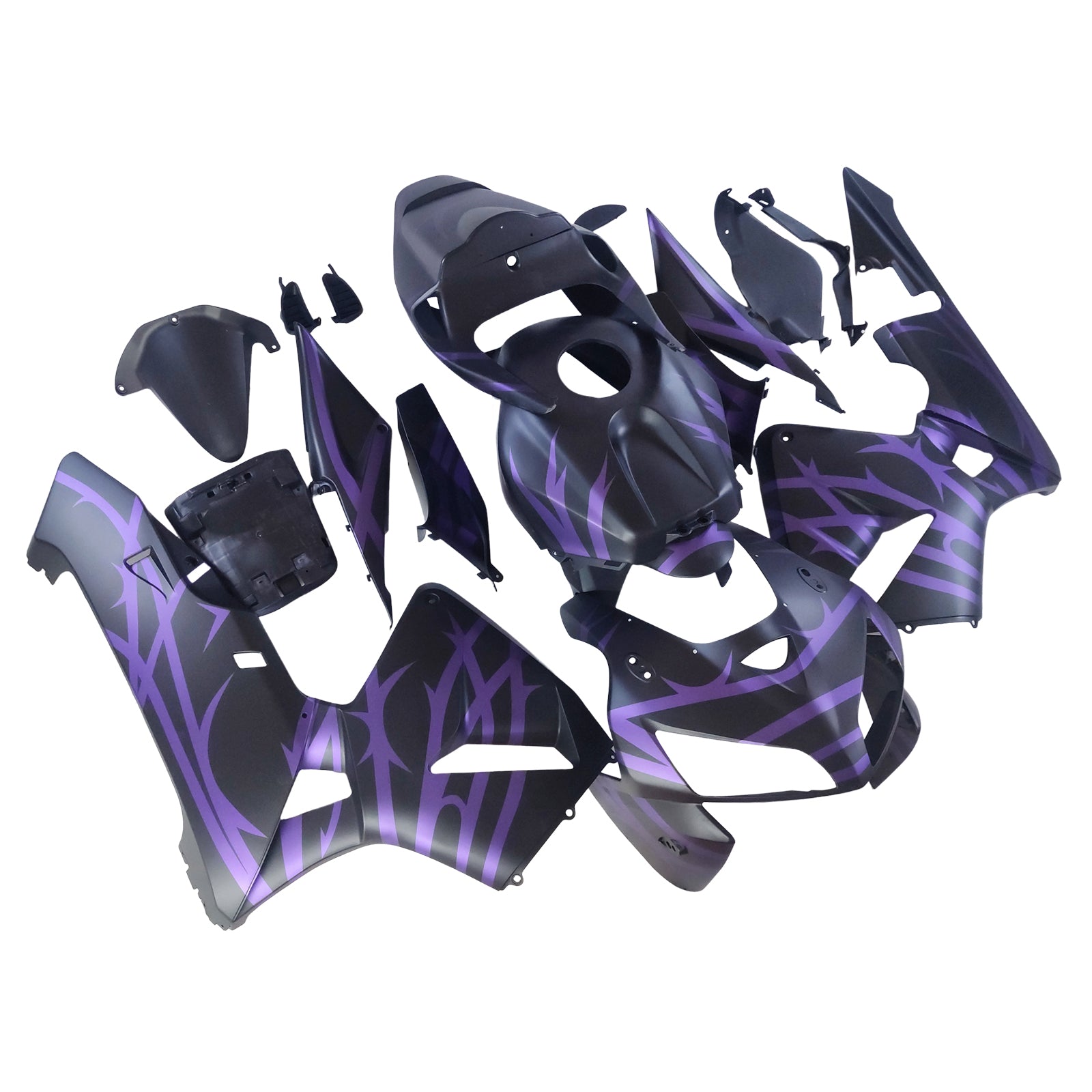 Amotopart 2005-2006 Honda CBR600RR Matte Black Purple Fairing Kit