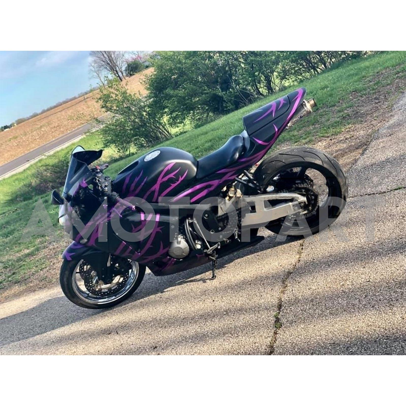Amotopart 2005-2006 Honda CBR600RR Matte Black Purple Fairing Kit